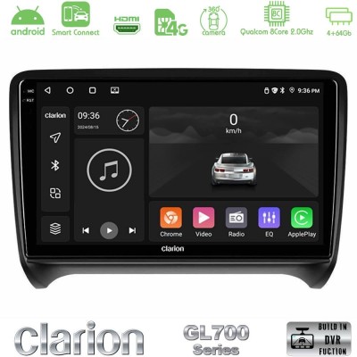 Clarion GL700 QUALCOMM Series 8Core Android ClarionOS 4+64GB Audi TT B7 Navigation Multimedia Tablet 9