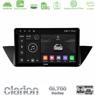 Clarion GL700 QUALCOMM Series 8Core Android ClarionOS 4+64GB BMW Χ1 E84 Navigation Multimedia Tablet 10