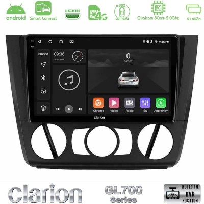 Clarion GL700 QUALCOMM Series 8Core Android ClarionOS 4+64GB BMW 1Series E81/E82/E87/E88 (MANUAL A/C) Navigation Multimedia Tablet 9