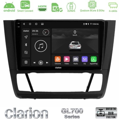 Clarion GL700 QUALCOMM Series 8Core Android ClarionOS 4+64GB BMW 1Series E81/E82/E87/E88 (AUTO A/C) Navigation Multimedia Tablet 9