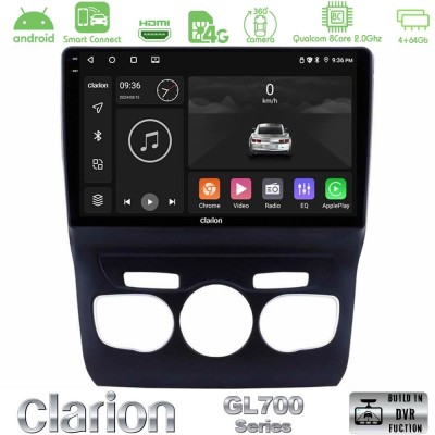 Clarion GL700 QUALCOMM Series 8Core Android ClarionOS 4+64GB Citroen C4L Navigation Multimedia Tablet 10