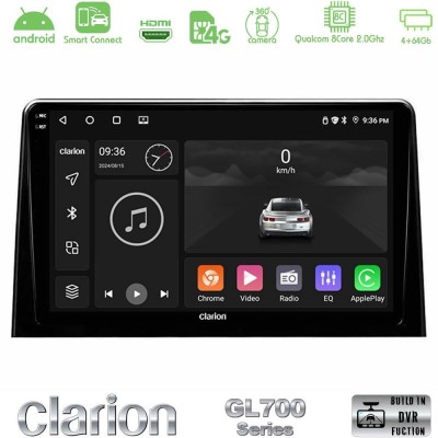 Clarion GL700 QUALCOMM Series 8Core Android ClarionOS 4+64GB Peugeot Partner / Citroen Berlingo 2020-> Navigation Multimedia Tablet 10