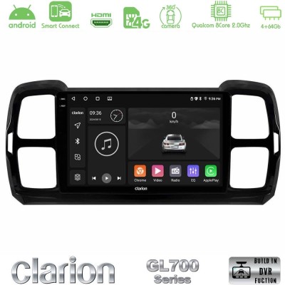 Clarion GL700 QUALCOMM Series Citroen DS5 Aircross 2017-2021 8Core Android ClarionOS 4+64GB Navigation Multimedia Tablet 9