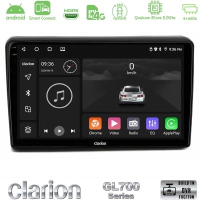 Clarion GL700 QUALCOMM Series 8Core Android ClarionOS 4+64GB Citroen C5 2008-2019 Navigation Multimedia Tablet 10