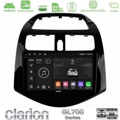Clarion GL700 QUALCOMM Series 8Core Android ClarionOS 4+64GB Chevrolet Spark 2009-2015 Navigation Multimedia Tablet 9