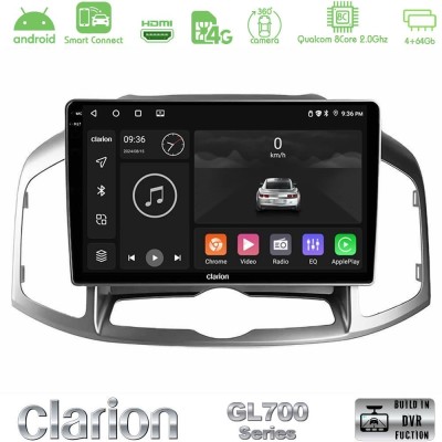 Clarion GL700 QUALCOMM Series 8Core Android ClarionOS 4+64GB Chevrolet Captiva 2012-2016 Navigation Multimedia Tablet 10