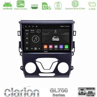 Clarion GL700 QUALCOMM Series 8Core Android ClarionOS 4+64GB Ford Mondeo 2014-2017 Navigation Multimedia Tablet 9