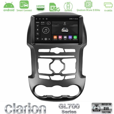 Clarion GL700 QUALCOMM Series 8Core Android ClarionOS 4+64GB Ford Ranger 2012-2016 Navigation Multimedia Tablet 9