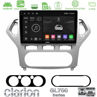 Clarion GL700 QUALCOMM Series 8Core Android ClarionOS 4+64GB Ford Mondeo 2007-2010 AUTO A/C Navigation Multimedia Tablet 10