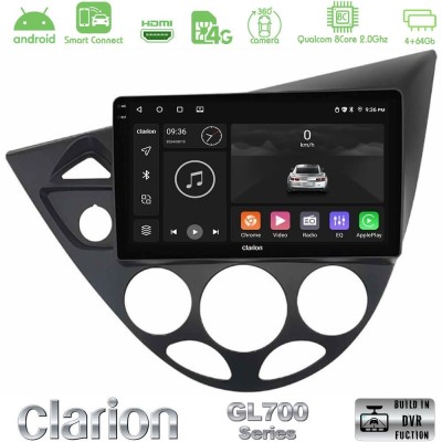 Clarion GL700 QUALCOMM Series 8Core Android ClarionOS 4+64GB Ford Focus 1999-2004 Navigation Multimedia Tablet 9