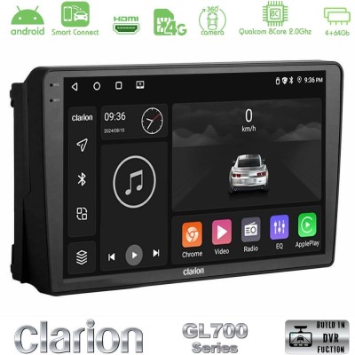 Clarion GL700 QUALCOMM Series 8Core Android ClarionOS 4+64GB Ford 2007-> Navigation Multimedia Tablet 9