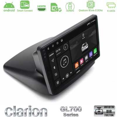 Clarion GL700 QUALCOMM Series 8Core Android ClarionOS 4+64GB Fiat Doblo 2002-2009 Navigation Multimedia Tablet 10