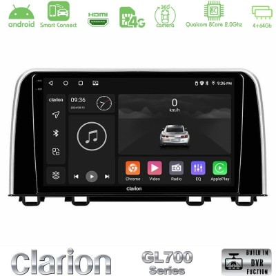 Clarion GL700 QUALCOMM Series 8Core Android ClarionOS 4+64GB Honda CR-V 2019-> Navigation Multimedia Tablet 10