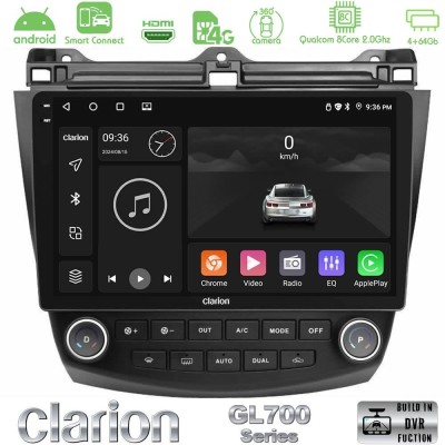 Clarion GL700 QUALCOMM Series 8Core Android ClarionOS 4+64GB Honda Accord 2002-2008 Navigation Multimedia Tablet 10