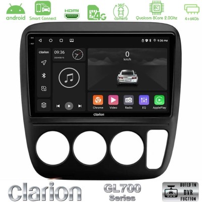 Clarion GL700 QUALCOMM Series 8Core Android ClarionOS 4+64GB Honda CRV 1997-2001 Navigation Multimedia Tablet 9