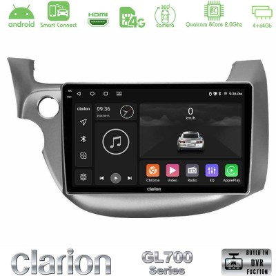 Clarion GL700 QUALCOMM Series 8Core Android ClarionOS 4+64GB Honda Jazz 2009-2013 Navigation Multimedia Tablet 10