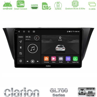 Clarion GL700 QUALCOMM Series 8Core Android ClarionOS 4+64GB Iveco Daily 2014-2025 Navigation Multimedia Tablet 9