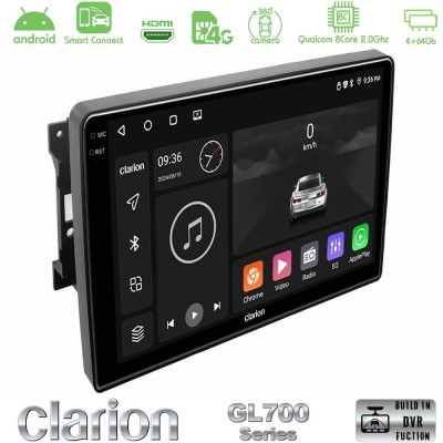 Clarion GL700 QUALCOMM Series 8Core Android ClarionOS 4+64GB Chrysler / Dodge / Jeep Navigation Multimedia Tablet 10