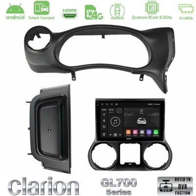 Clarion GL700 QUALCOMM Series 8Core Android ClarionOS 4+64GB Jeep Wrangler 2014-2017 Navigation Multimedia Tablet 10