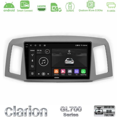 Clarion GL700 QUALCOMM Series 8Core Android ClarionOS 4+64GB Jeep Grand Cherokee 2005-2007 Navigation Multimedia Tablet 10