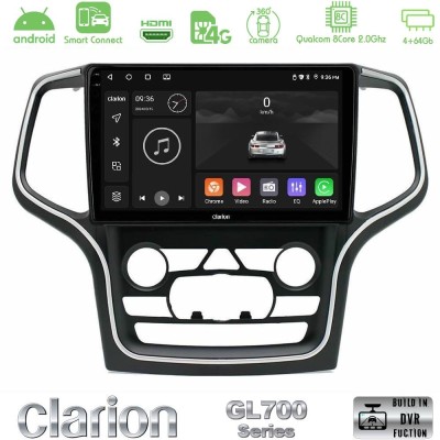 Clarion GL700 QUALCOMM Series 8Core Android ClarionOS 4+64GB Jeep Grand Cherokee 2014-2020 Navigation Multimedia Tablet 10