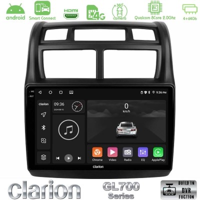 Clarion GL700 QUALCOMM Series 8Core Android ClarionOS 4+64GB Kia Sportage 2008-2011 Navigation Multimedia Tablet 9