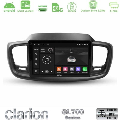 Clarion GL700 QUALCOMM Series 8Core Android ClarionOS 4+64GB Kia Sorento 2018-2021 Navigation Multimedia Tablet 9