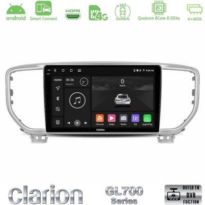 Clarion GL700 QUALCOMM Series 8Core Android ClarionOS 4+64GB Kia Sportage 2018-2021 Navigation Multimedia Tablet 9