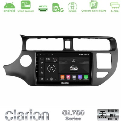 Clarion GL700 QUALCOMM Series 8Core Android ClarionOS 4+64GB Kia Rio 2011-2015 Navigation Multimedia Tablet 9