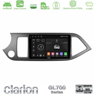 Clarion GL700 QUALCOMM Series 8Core Android ClarionOS 4+64GB Kia Picanto Navigation Multimedia Tablet 9