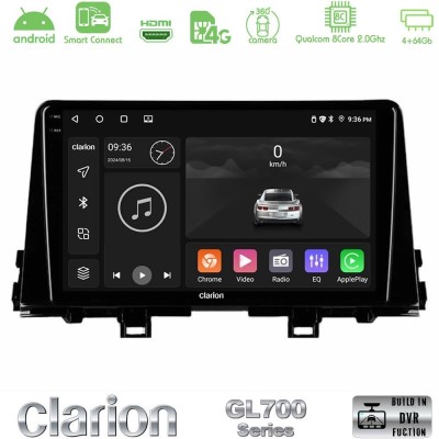 Clarion GL700 QUALCOMM Series 8Core Android ClarionOS 4+64GB Kia Picanto 2017-2021 Navigation Multimedia Tablet 9