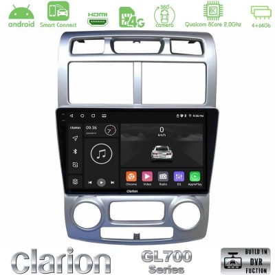 Clarion GL700 QUALCOMM Series 8Core Android ClarionOS 4+64GB Kia Sportage 2005-2008 Navigation Multimedia Tablet 9
