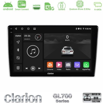 Clarion GL700 QUALCOMM Series Kia Sportage 2005-2008 8Core Android ClarionOS 4+64GB Navigation Multimedia Tablet 9