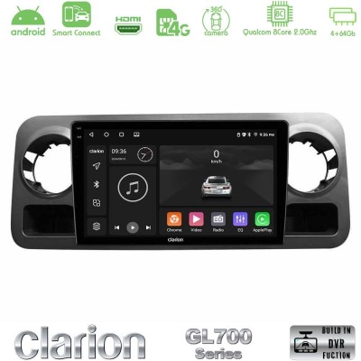 Clarion GL700 QUALCOMM Series 8Core Android ClarionOS 4+64GB Mercedes Sprinter W907 Navigation Multimedia Tablet 10