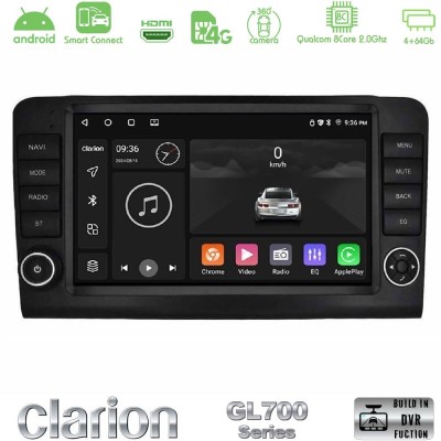 Clarion GL700 QUALCOMM Series 8Core Android ClarionOS 4+64GB Mercedes ML/GL Class W164 2006-2011 Navigation Multimedia Tablet 9