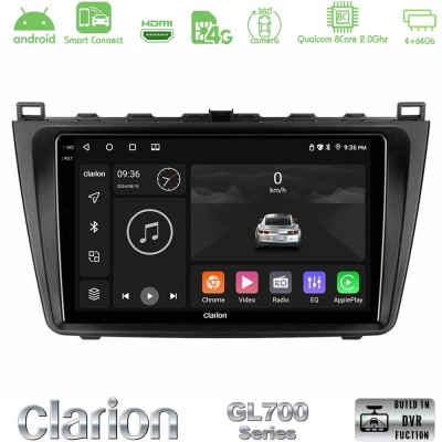Clarion GL700 QUALCOMM Series 8Core Android ClarionOS 4+64GB Mazda 6 2008-2012 Navigation Multimedia Tablet 9