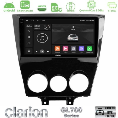 Clarion GL700 QUALCOMM Series 8Core Android ClarionOS 4+64GB Mazda RX8 2008-2012 Navigation Multimedia Tablet 9