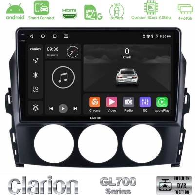 Clarion GL700 QUALCOMM Series 8Core Android ClarionOS 4+64GB Mazda MX-5 2006-2008 Navigation Multimedia Tablet 9