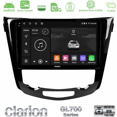 Clarion GL700 QUALCOMM Series 8Core Android ClarionOS 4+64GB Nissan Qashqai J11 (AUTO A/C) Navigation Multimedia Tablet 10