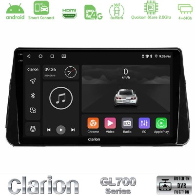 Clarion GL700 QUALCOMM Series 8Core Android ClarionOS 4+64GB Nissan Micra K14 Navigation Multimedia Tablet 9