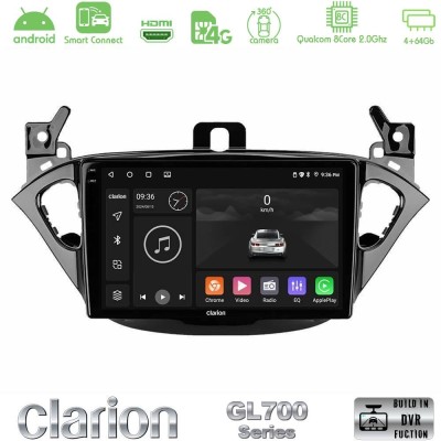 Clarion GL700 QUALCOMM Series 8Core Android ClarionOS 4+64GB Opel Corsa E/Adam Navigation Multimedia Tablet 9