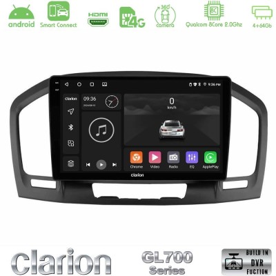 Clarion GL700 QUALCOMM Series 8Core Android ClarionOS 4+64GB Opel Insignia 2008-2013 Navigation Multimedia Tablet 9