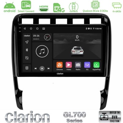 Clarion GL700 QUALCOMM Series 8Core Android ClarionOS 4+64GB Porsche Cayenne 2003-2010 Navigation Multimedia Tablet 9