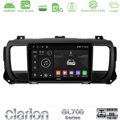 Clarion GL700 QUALCOMM Series 8Core Android ClarionOS 4+64GB Citroen/Peugeot/Opel/Toyota Navigation Multimedia Tablet 9