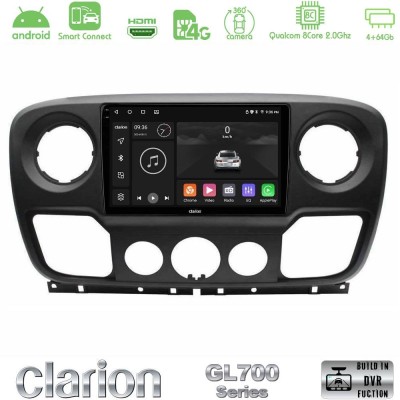 Clarion GL700 QUALCOMM Series 8Core Android ClarionOS 4+64GB Renault/Nissan/Opel Navigation Multimedia Tablet 10