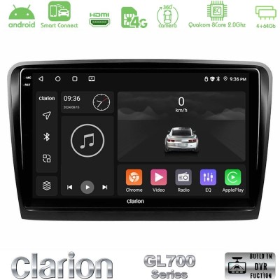Clarion GL700 QUALCOMM Series 8Core Android ClarionOS 4+64GB Skoda Superb 2008-2015 Navigation Multimedia Tablet 10