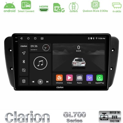 Clarion GL700 QUALCOMM Series 8Core Android ClarionOS 4+64GB Seat Ibiza 2008-2012 Navigation Multimedia Tablet 9