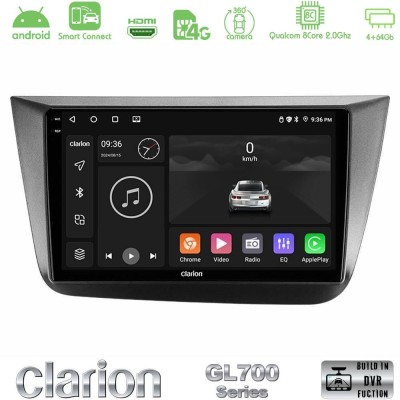Clarion GL700 QUALCOMM Series 8Core Android ClarionOS 4+64GB Seat Altea 2004-2015 Navigation Multimedia Tablet 9