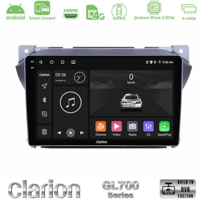 Clarion GL700 QUALCOMM Series Suzuki Alto & Nissan Pixo 8Core Android ClarionOS 4+64GB Navigation Multimedia Tablet 9