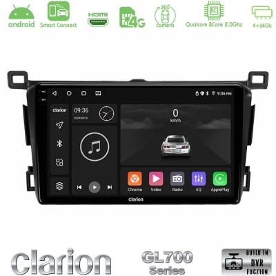 Clarion GL700 QUALCOMM Series 8Core Android ClarionOS 4+64GB Toyota RAV4 2013-2018 Navigation Multimedia Tablet 9